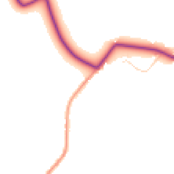 Daytime road noise heatmap for IP8 3PP