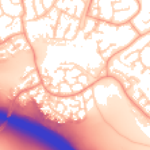 Daytime road noise heatmap for IP8 3QU