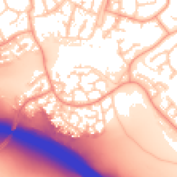 Daytime road noise heatmap for IP8 3QY