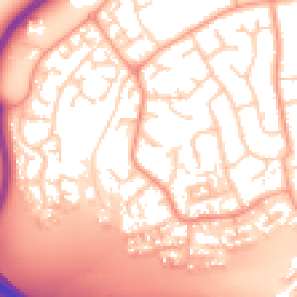 Daytime road noise heatmap for IP8 3RR