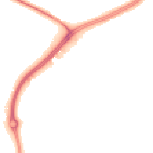 Night-time road noise heatmap for IP8 3RS