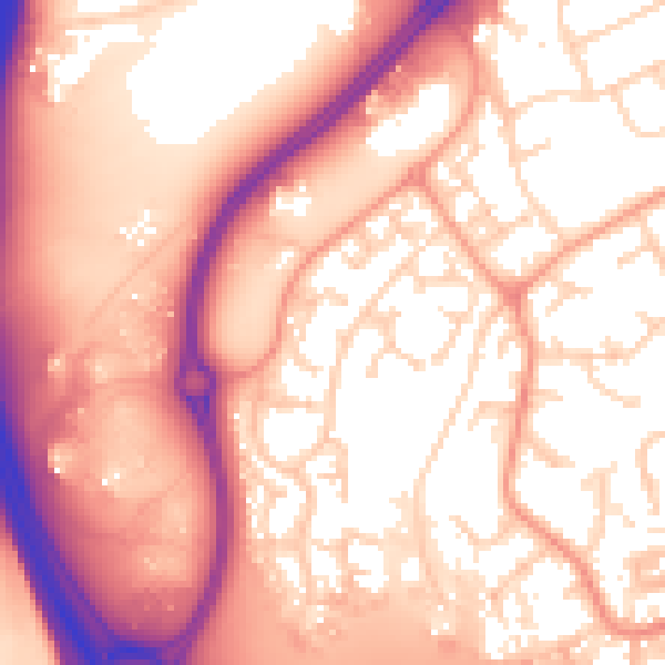 Daytime road noise heatmap for IP8 3SY