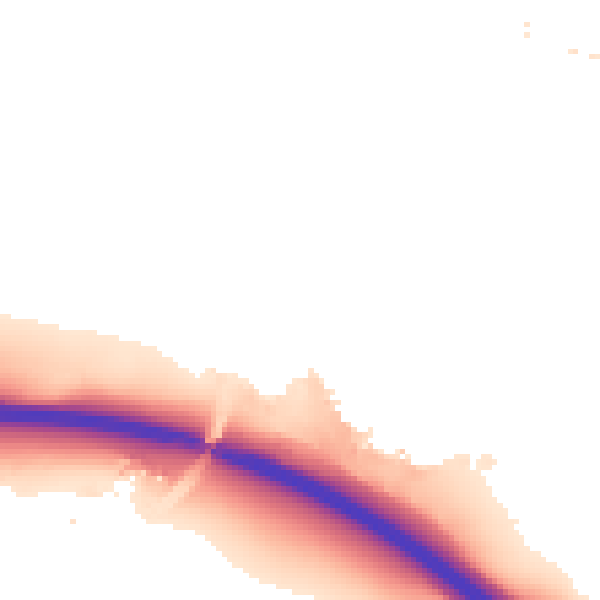 Night-time road noise heatmap for IP8 3TA