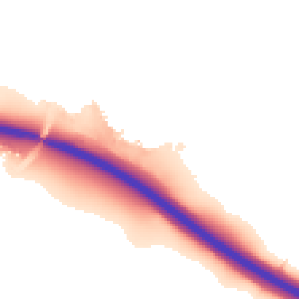 Night-time road noise heatmap for IP8 3TD