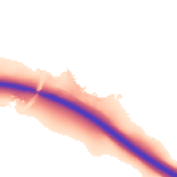 Night-time road noise heatmap for IP8 3TF
