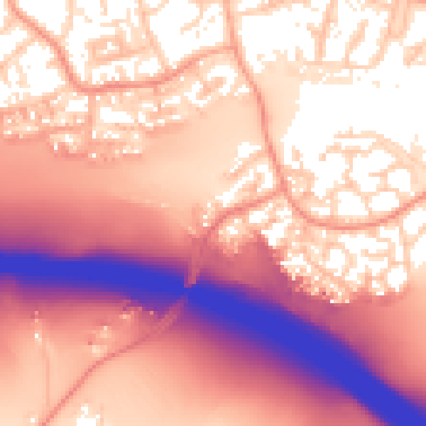 Daytime road noise heatmap for IP8 3TG