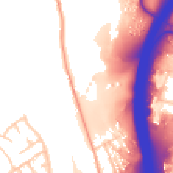 Daytime road noise heatmap for IP8 4BX
