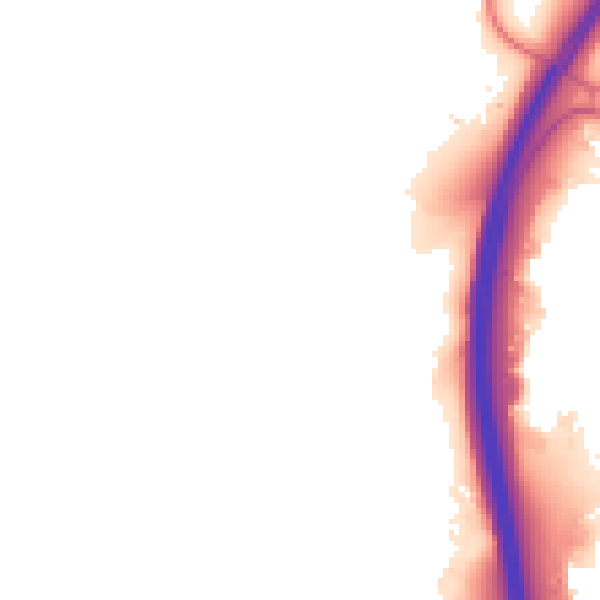 Night-time road noise heatmap for IP8 4BX