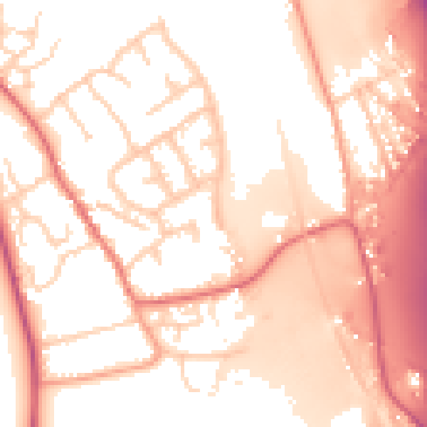 Daytime road noise heatmap for IP8 4HH