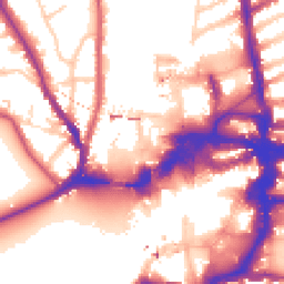 Daytime road noise heatmap for KT1 1AJ