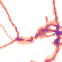 Night-time road noise heatmap for KT1 1AJ