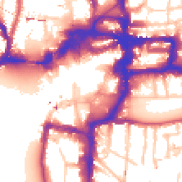 Daytime road noise heatmap for KT1 1BP