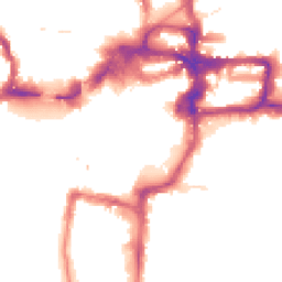 Night-time road noise heatmap for KT1 1BP