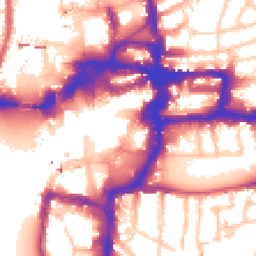 Daytime road noise heatmap for KT1 1DA