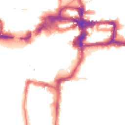 Night-time road noise heatmap for KT1 1EE