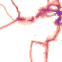 Night-time road noise heatmap for KT1 1HX