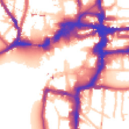 Daytime road noise heatmap for KT1 1JB