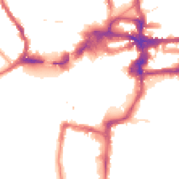 Night-time road noise heatmap for KT1 1JB