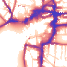 Daytime road noise heatmap for KT1 1JE