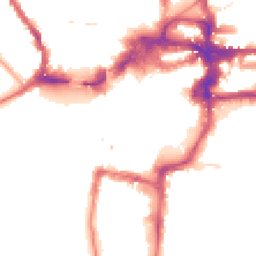 Night-time road noise heatmap for KT1 1JE