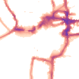 Night-time road noise heatmap for KT1 1JP