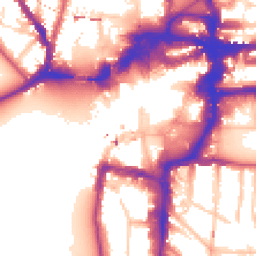 Daytime road noise heatmap for KT1 1JQ