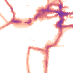 Night-time road noise heatmap for KT1 1JQ