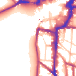 Daytime road noise heatmap for KT1 1NA