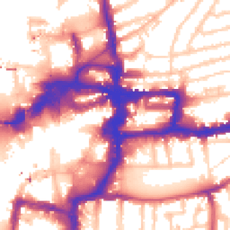Daytime road noise heatmap for KT1 1QT