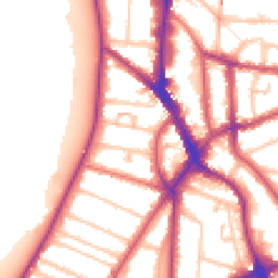 Daytime road noise heatmap for KT1 2EP