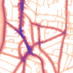 Daytime road noise heatmap for KT1 2FH