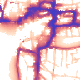Daytime road noise heatmap for KT1 2HA