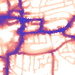 Daytime road noise heatmap for KT1 2PU