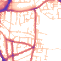 Daytime road noise heatmap for KT1 2SP