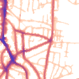 Daytime road noise heatmap for KT1 2SS
