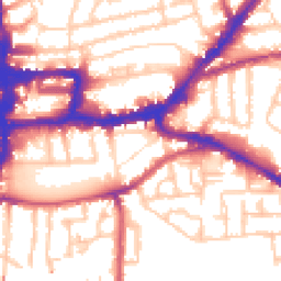 Daytime road noise heatmap for KT1 3BU