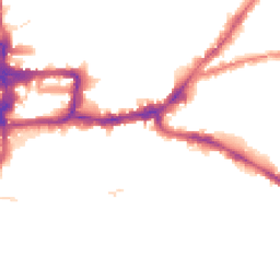 Night-time road noise heatmap for KT1 3BU