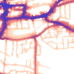 Daytime road noise heatmap for KT1 3DA