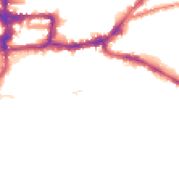 Night-time road noise heatmap for KT1 3DF