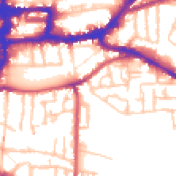 Daytime road noise heatmap for KT1 3EP