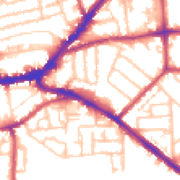 Daytime road noise heatmap for KT1 3NJ
