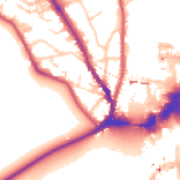 Daytime road noise heatmap for KT1 4AS