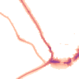 Night-time road noise heatmap for KT1 4AT