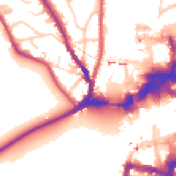 Daytime road noise heatmap for KT1 4DA