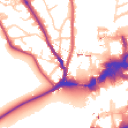 Daytime road noise heatmap for KT1 4DB