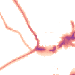 Night-time road noise heatmap for KT1 4DB