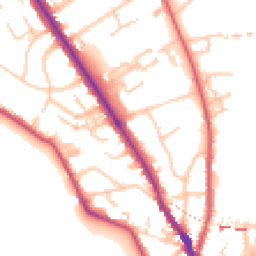 Daytime road noise heatmap for KT1 4EE