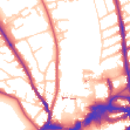 Daytime road noise heatmap for KT1 4HE