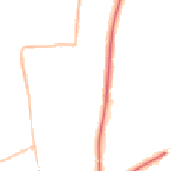 Night-time road noise heatmap for KT10 8JL