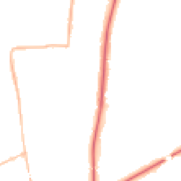 Night-time road noise heatmap for KT10 8JR